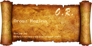 Orosz Regina névjegykártya