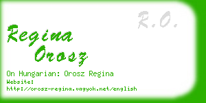 regina orosz business card